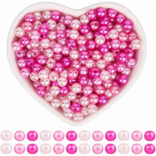 Lyserøde perleperler 6 mm til smykkefremstilling 1200 stk.