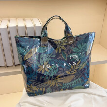Borsa tote in PVC da donna, impermeabile, di grande capacità, 15x12x5 pollici