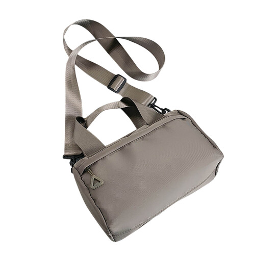 Mini gym bag grey portable duffle with detachable strap