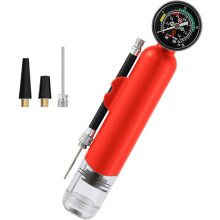 Handheld Air Pump with Pressure Gauge, 20 PSI Portable Manual Inflating Pump for Basketball, Volleyball, Soccer Balls, and Balloons