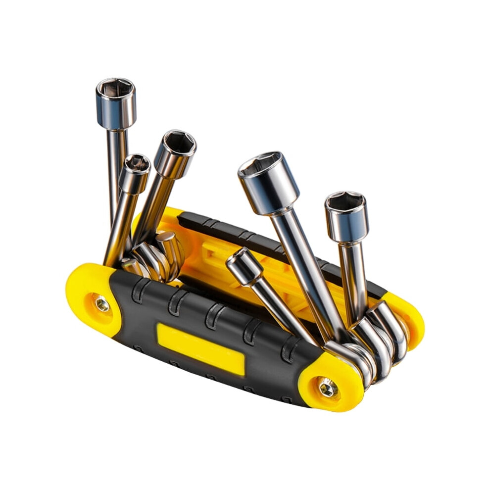 6 In 1 Folding Nut Driver Set Metric Hex Nut Driver Set Portable Handle Folding Wrenches 5Mm 6.0Mm 8Mm 9Mm 10Mm 12Mm 9426043313791