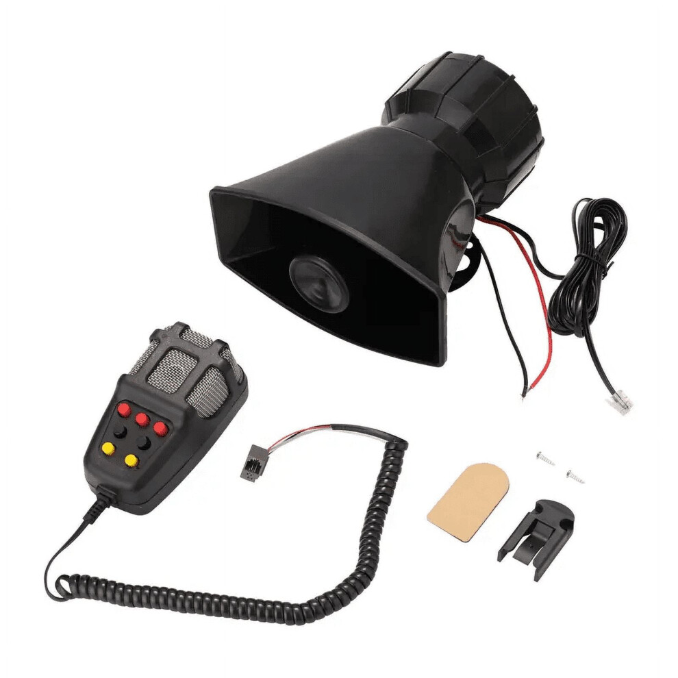 7-Tone Car Siren Horn 12V 100W With Mic, Pa Speaker System Â Compatible With Emergency Vehicles 9426043314071