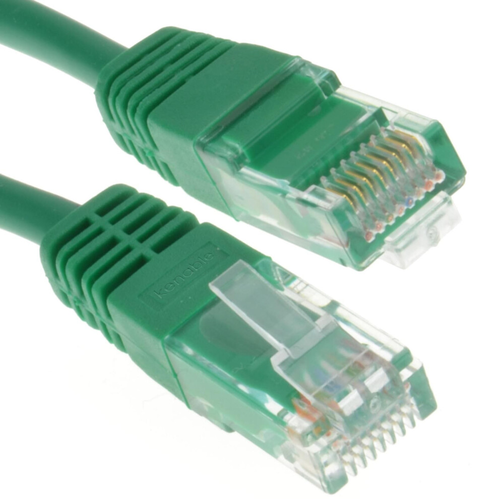 Kenable Green Network Ethernet Rj45 Cat-5E Utp Patch Lan Copper Cable Lead 0.15M