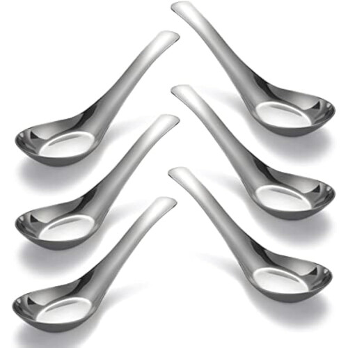 6er-Set Suppenlöffel aus Edelstahl