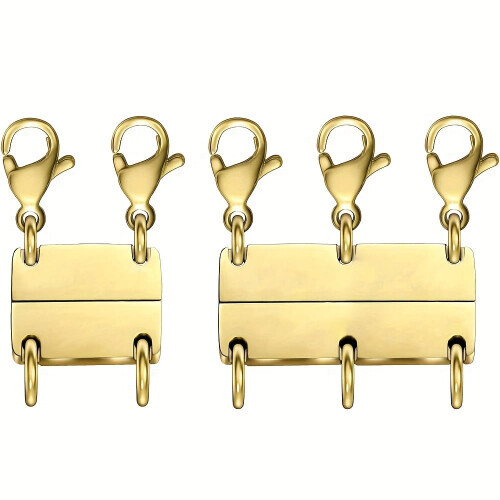 Fecho magnético de cobre para colar, ideal para usar em camadas.