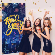 Festive Hanging Banner Backdrop 71 x 35 in Cloth