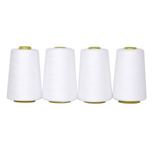 White Polyester Serger Thread 40S/2 – 4 Cones, 24000 Yards