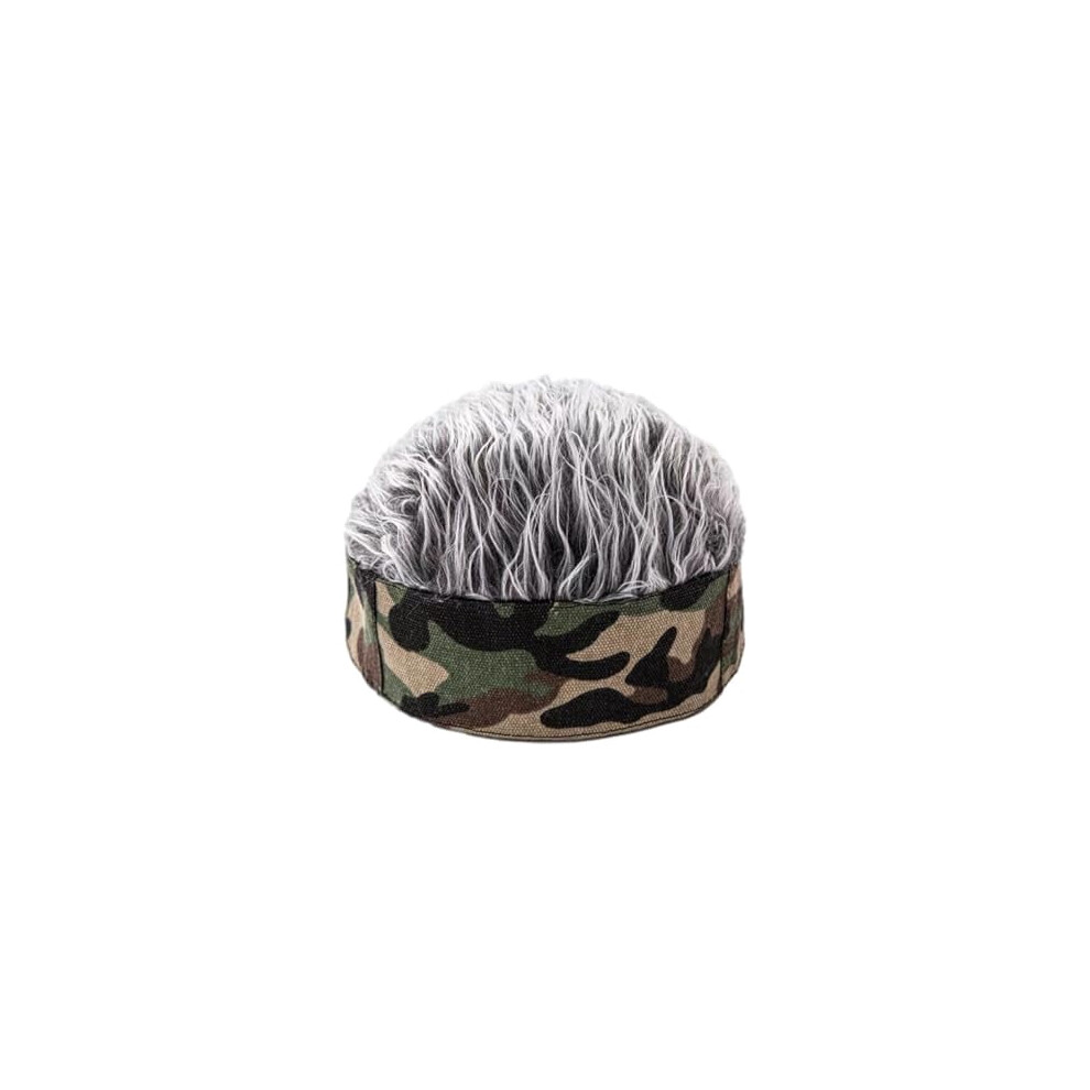 Unisex Men's Faux Fur Knit Beanie Â Straight Hair No-Brim Hat
