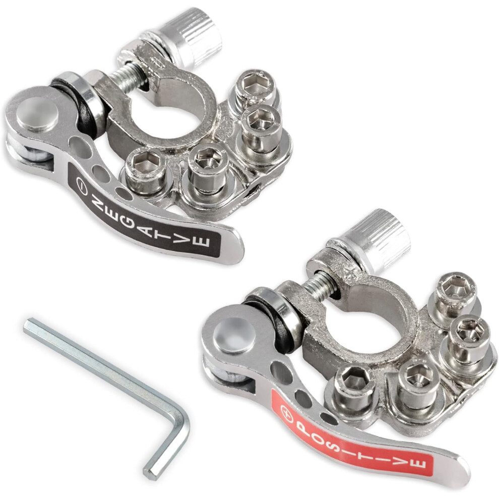 4-Way Car Battery Terminal Clamp, Quick-Release For Sae/Jis A Posts, Compatible With Cars, Trucks & More 9023022472229