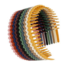 Slanke plastic haarbanden voor dames, elastisch en antislip, verpakking van 10 stuks