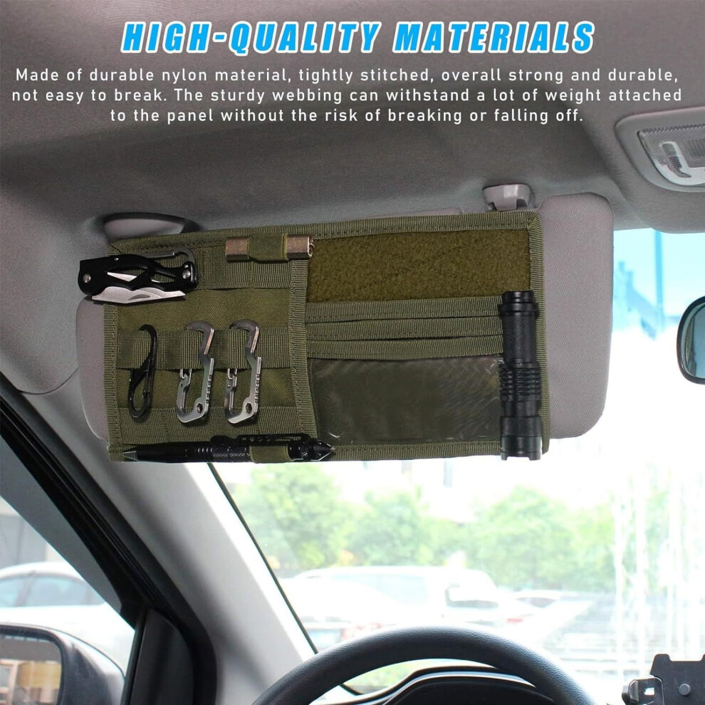 Car Sun Visor Organizer Â Multi-Pocket Nylon Pouch For 9058772280886