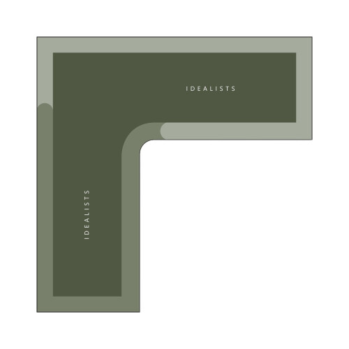 L-Shaped Kitchen Rug Dark Grey 120x75cm 1