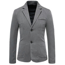 (XL,Dark Grey)Men's Suit Jacket Slim Sports Solid Color Suit Jacket