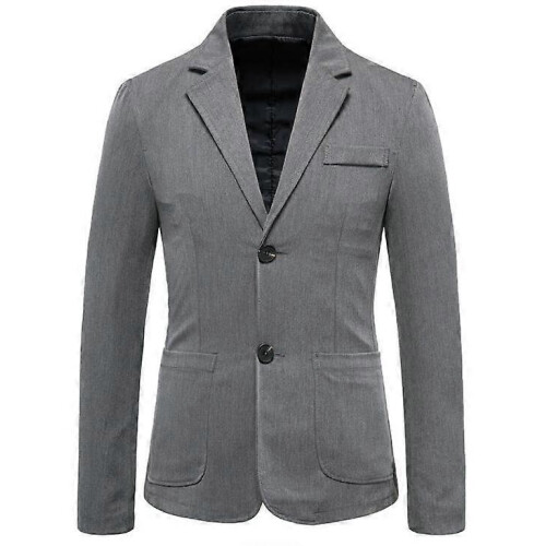 (XL,Dark Grey)Men's Suit Jacket Slim Sports Solid Color Suit Jacket