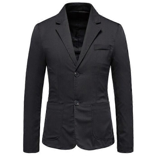(XL,Black)Men's Suit Jacket Slim Sports Solid Color Suit Jacket