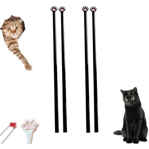 Baguettes en forme de patte de chat noir, lot de 2