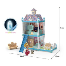 Casa de Muñecas para Niños, Casa de Villa, Caja de Regalo para Niña, Castillo, Juguete, Juego de Bricolaje, Regalo 556-66