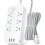 Prolunga da 3 metri con spina piatta, multipresa con 6 prese e 3 porte USB. 1