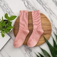 Unisex-Socken, mittelhoch, einfarbig und bunt, rosa