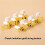 2 Sets of Classical-Gold-Proof Knobs White-Headed Classical Guitar String Buttons Guitar Tuning Guitar Accessories 3