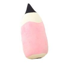 Potloodvormig pluche kussen 50 cm lichtroze