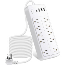 Predlžovací kábel s prepäťovou ochranou14 zásuviek4USB porty