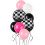 Race Car Balloon Bundle Pink Black Checkered20pcs 1