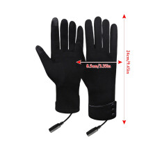 USB-beheizbare Winterhandschuhe für Damen und Herren, Schwarz