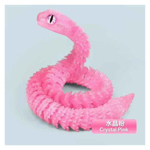 3D-utskriven ormfigur med rörliga leder 60 cm 1 st