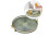 Bandeja redonda de acrílico con asas – Verde 1