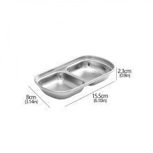 Bandeja para condimentos de acero inoxidable con 1 o 4 compartimentos.