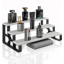 Organisateur de parfums Ă 3 niveaux, blanc, 28,4 cm