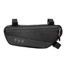 Bolsa triangular impermeable para bicicleta, color negro, 1 pieza.