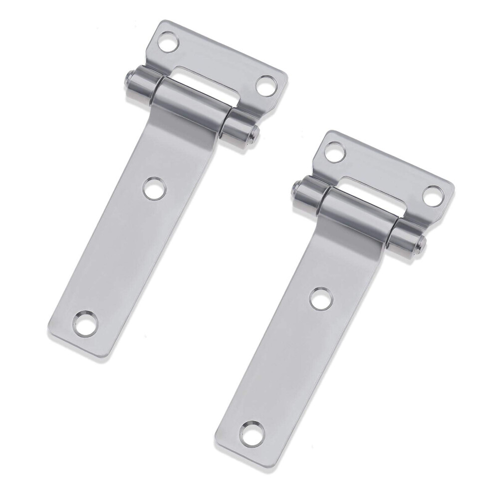 Stainless Steel 304 Mirror Polished Strap Hinges Pair 135Mm 908436549196