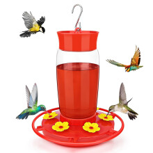 Mangeoire à colibris suspendue d'extérieur, 680 ml, anti-fourmis et abeilles, rouge