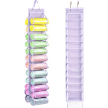 Foldable Legging Storage Hanger – Holds 24 Leggings/Shirts/Jeans, Portable Roll Holder with Compartments