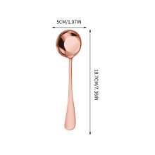 7 "Round Soup Spoons 304 Stainless Steel Heavy Duty with Deep Bowl, Matte Stain Finish, Dishwasher Safe Kitchen Supplies