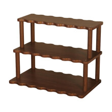 Organisateur de maquillage en bambou marron pour bureau