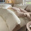 Set di lenzuola per letto singolo, bianco latte e marrone, 4 pezzi 1