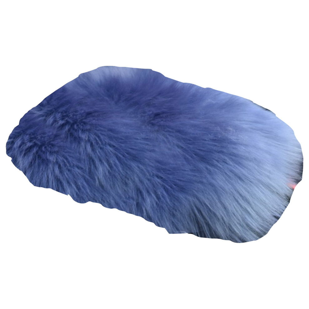 Plush Sheepskin Center Console Cover Furry Warm Fluffy Wool Truck Suv Furry Armrest Cover Car Accessories 9336866616040