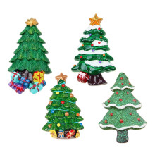 Lot de 4 aimants de réfrigérateur en résine de Noël