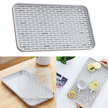 Water Drainage Tea Tray Double Layered 39x22.5cm Kitchen & Living