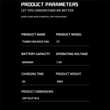 F3 Handheld Turbo Jet Fan 130000RPM Super Wind Blower Violent Fan Borstelloze Motor Stuwkracht 200-220g Industriële Kanaalventilator