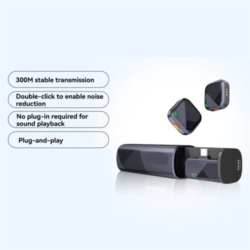 Microphone 2.4GHz Wireless Microphone System Receiver Transmitter for Vlog Live Streaming Portable Mic A 1