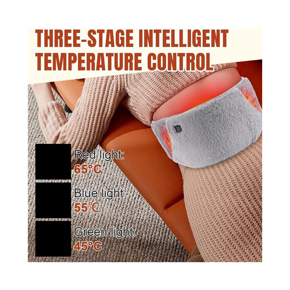 Kepptory Electric Heating Belt With Hand Pockets Usb Uterus Hand Warmer For Period Cramps Body Joints Pain Menstrual Heating Pad