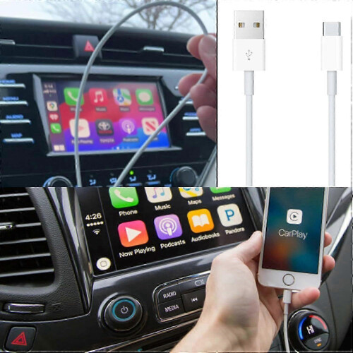 USB A to USB C Cable for iPhone 16/15 Series CarPlay Charging Cable 3A Fast Charging Braided Cable 1.2m 1