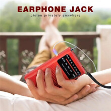 Full-Band Kleine Draagbare Radio AM FM Pointer Zakradio voor Hardlopen Compaing Reizen Analoog Rood