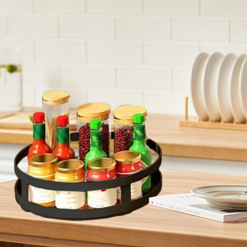 Storage Bins, 360 Degree Rotating Spice Shelf for Kitchen Countertop and Multi-Function Home Organization, 9.842.16in 2