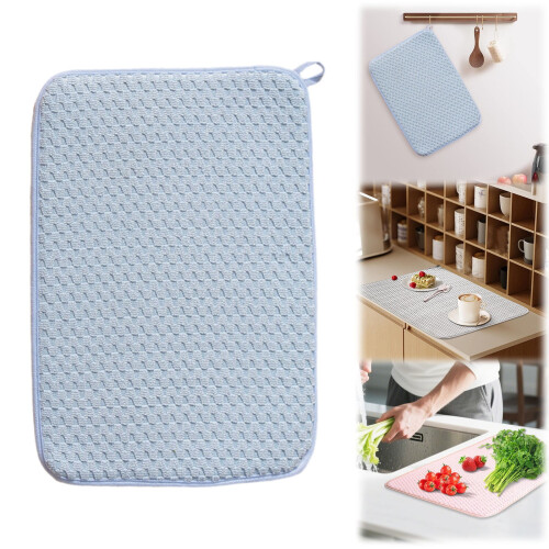Microfiber Dish Drying Mat 45 x 60 cm Blue