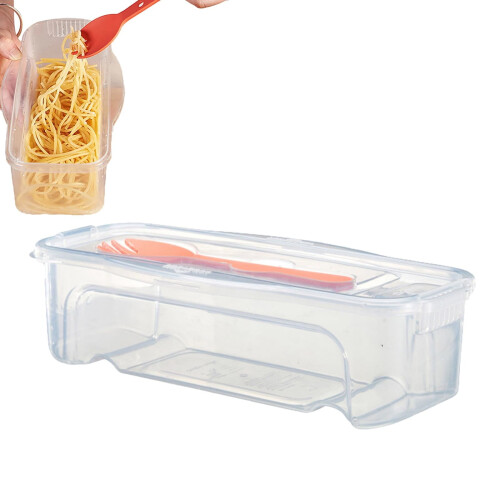 Olla para pasta de microondas de 1,3 L con tapa coladora